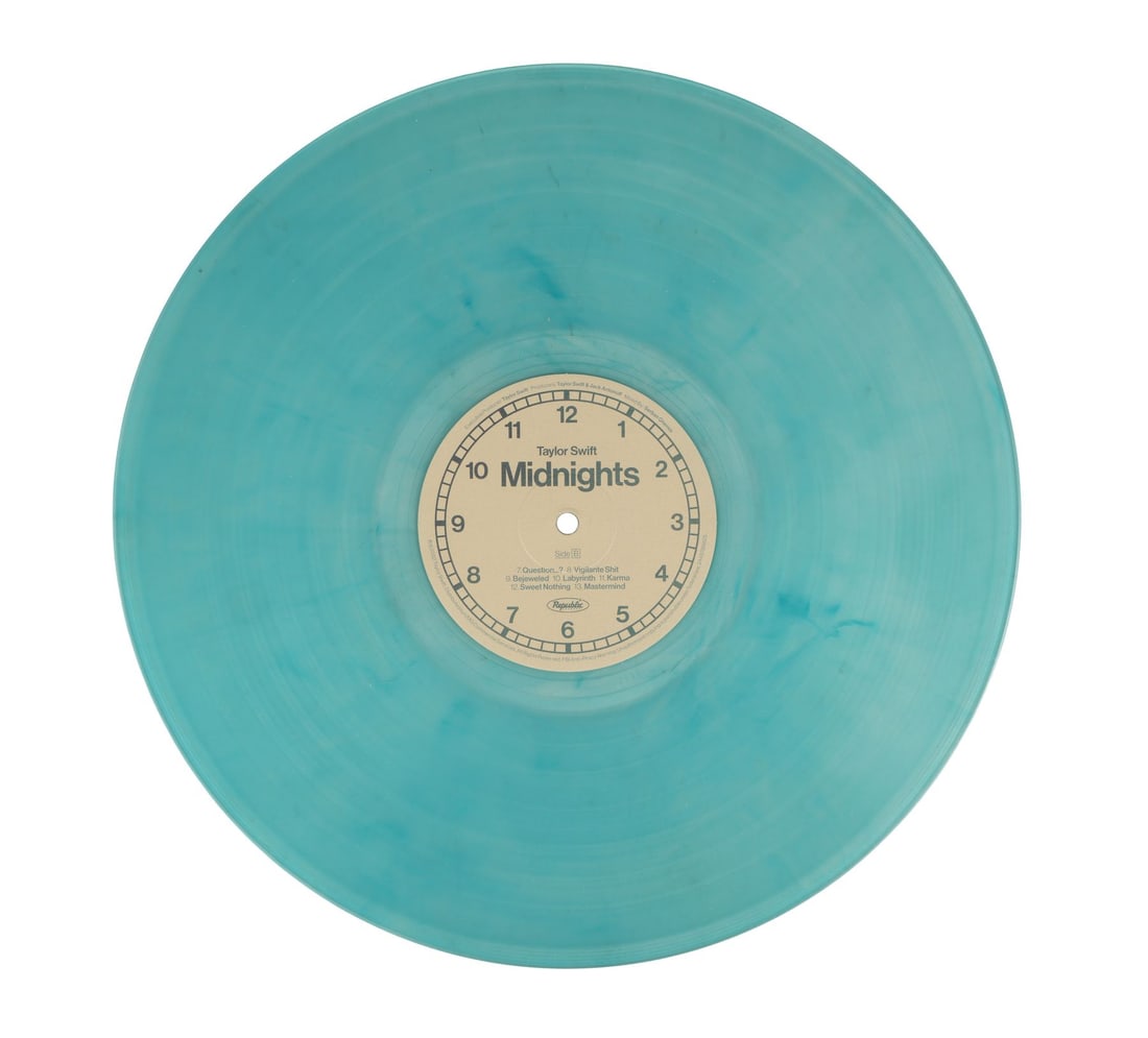TAYLOR SWIFT - Taylor Swift-Autographed Midnights Moonstone Blue Edition Vinyl LP (1 of 4)