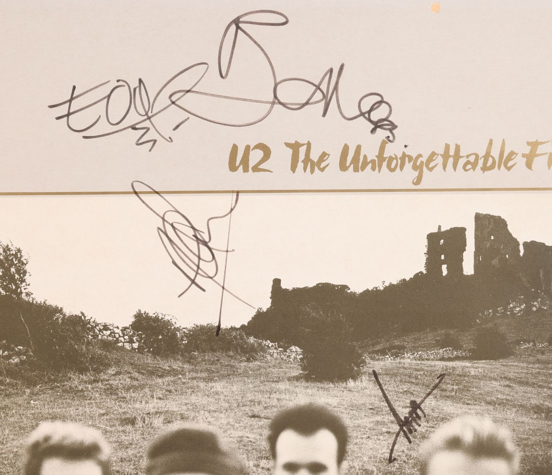 U2 - Bono, The Edge, Adam Clayton and Larry Mullen Jr.-Autographed The Unforgettable Fire Album (1 of 1)