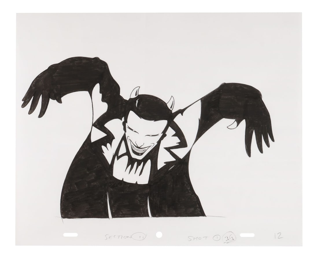 HOLD ME, THRILL ME, KISS ME, KILL ME - U2 (1995) - Original Animation Layouts and Ink Guides - (1 of 4)