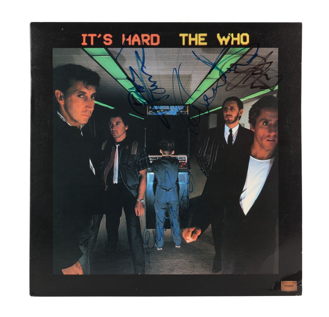 WHO, THE - Roger Daltrey, Pete Townshend, John Entwistle and Kenney Jones-Autographed It's Hard LP (1 of 4)