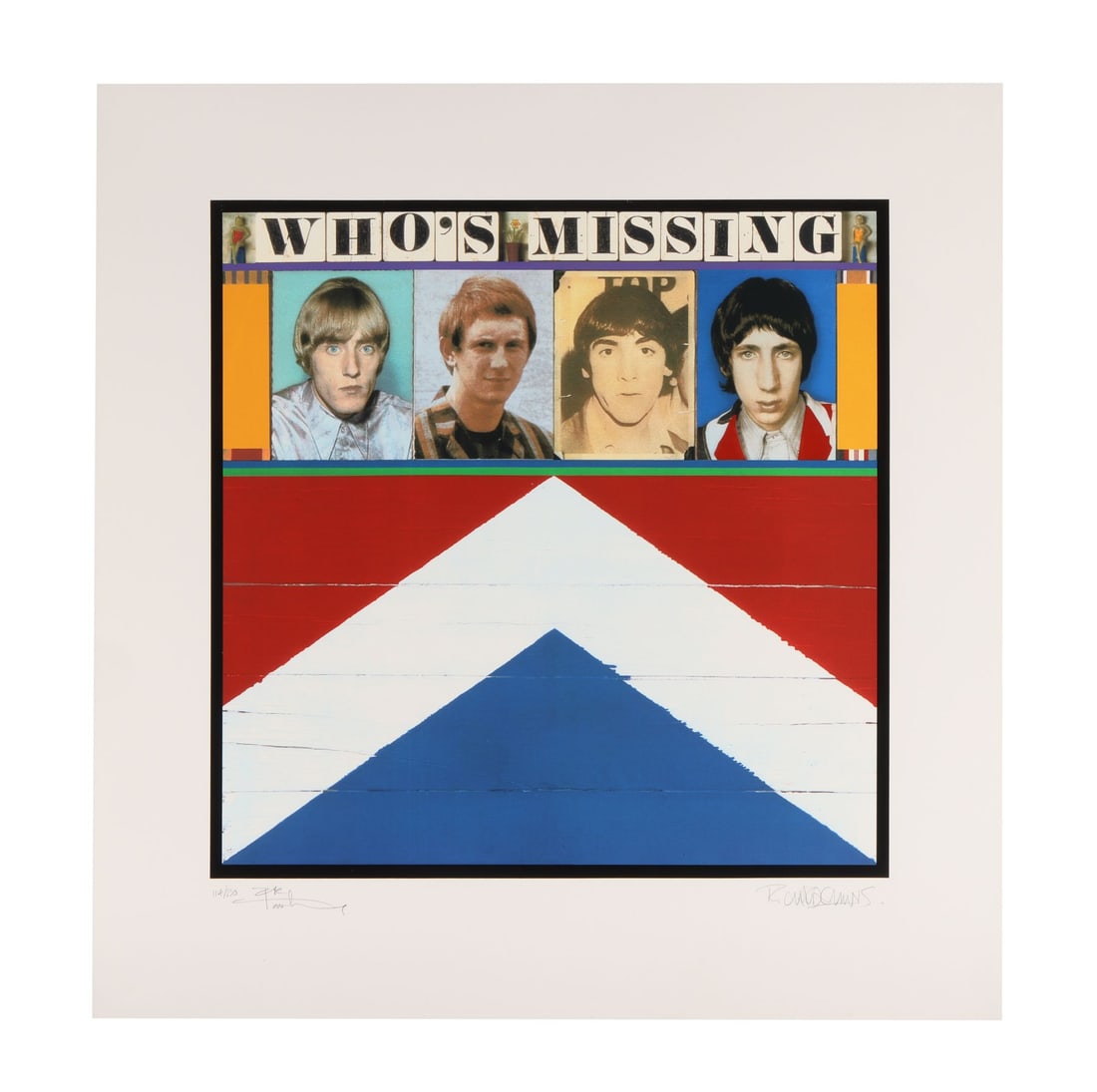 WHO, THE - Pete Townshend and Richard Evans-Autographed Limited Edition Cover Art Prints: WHO, THE - Pete Townshend and Richard Evans-Autographed Limited Edition Cover Art Prints Two limited-edition prints featuring the cover artwork for The Who's compilation albums Who's Missing (1985) an