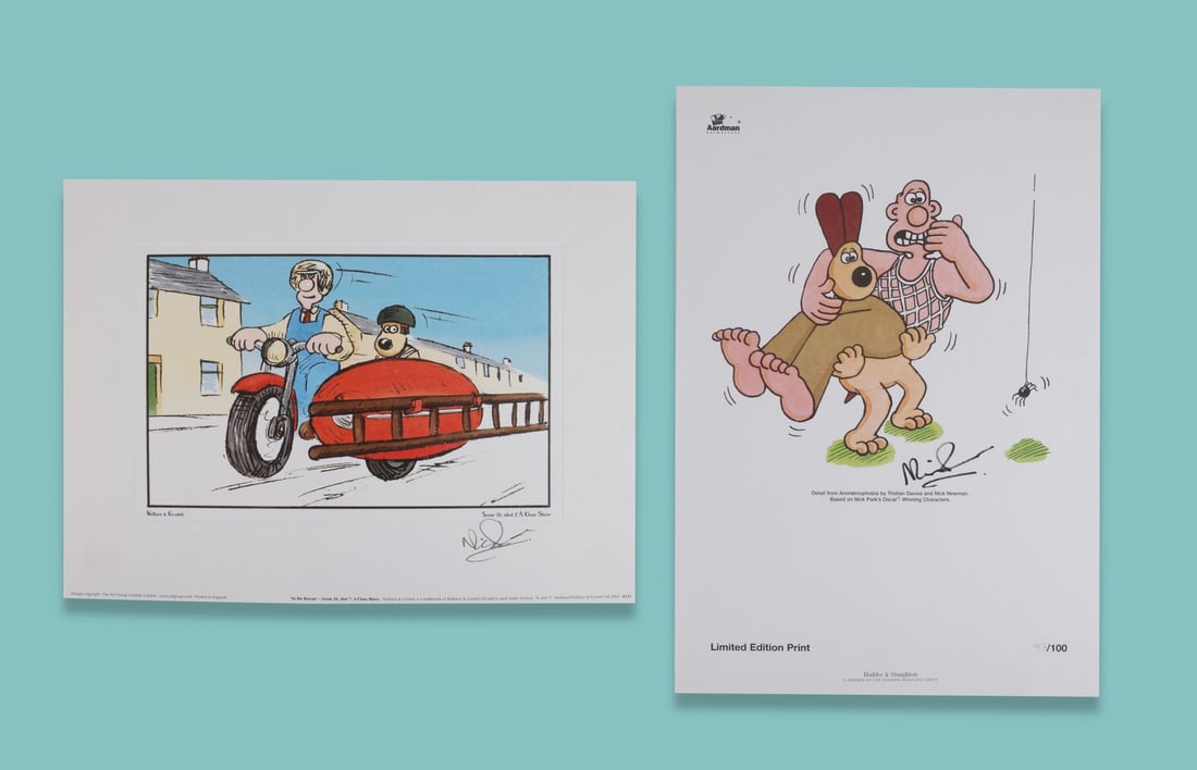 WALLACE & GROMIT: A CLOSE SHAVE (1995) - Fine Print of Storyboard Frame and Limited Edition Print: WALLACE & GROMIT: A CLOSE SHAVE (1995) - Fine Print of Storyboard Frame and Limited Edition Print Signed by Nick Park A fine print of a storyboard frame from the production of four-time Academy Award 