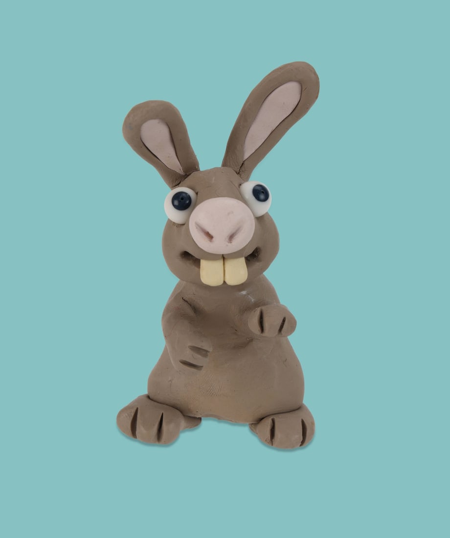 WALLACE & GROMIT: THE CURSE OF THE WERE-RABBIT (2005) - Clay Rabbit Stop-Motion Puppet (1 of 4)