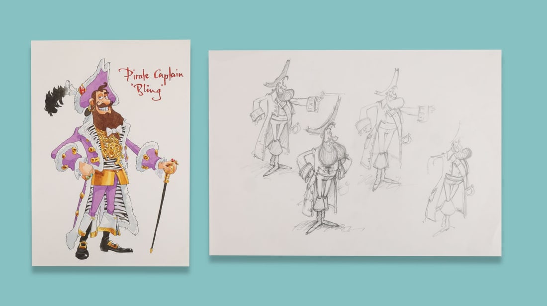 PIRATES! IN AN ADVENTURE WITH SCIENTISTS! THE, (2012) - Pirate Captain "Bling" Hand-Painted Colour (1 of 3)