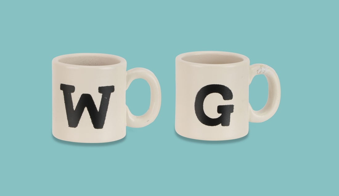 WALLACE & GROMIT: VENGEANCE MOST FOWL (2024) - W&G Mugs: WALLACE & GROMIT: VENGEANCE MOST FOWL (2024) - W&G Mugs A set of W&G mugs from the production of Nick Park and Merlin Crossingham’s Wallace & Gromit: Vengeance Most Fowl. Every great duo nee