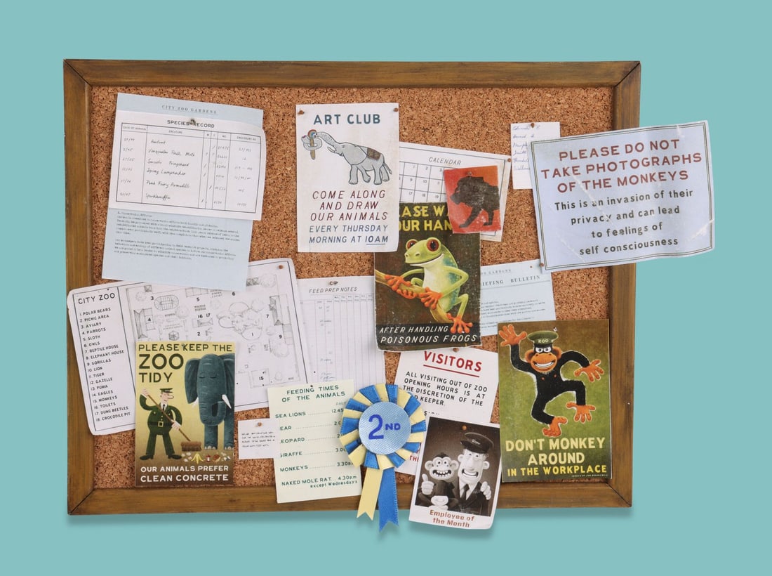 WALLACE & GROMIT: VENGEANCE MOST FOWL (2024) - Collection of Zoo Security Office Set Dressings (1 of 4)