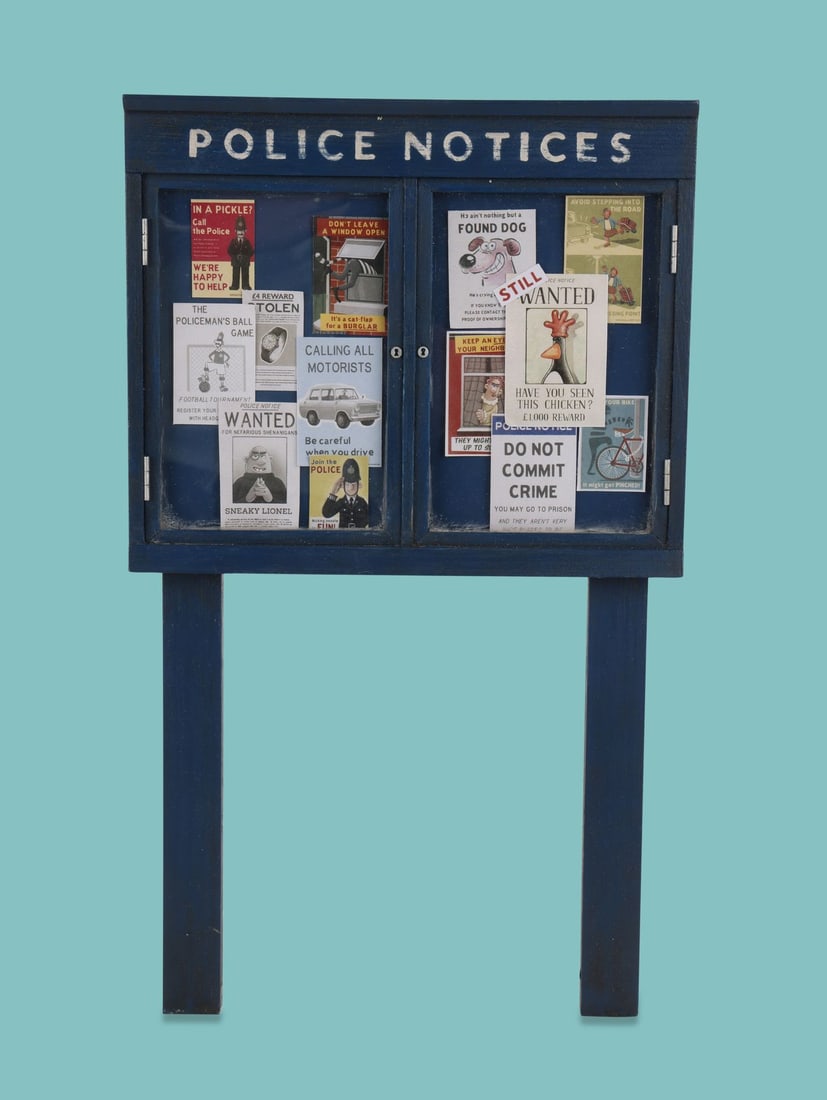 WALLACE & GROMIT: VENGEANCE MOST FOWL (2024) - Police Notices Board and Collection of Police Station (1 of 4)