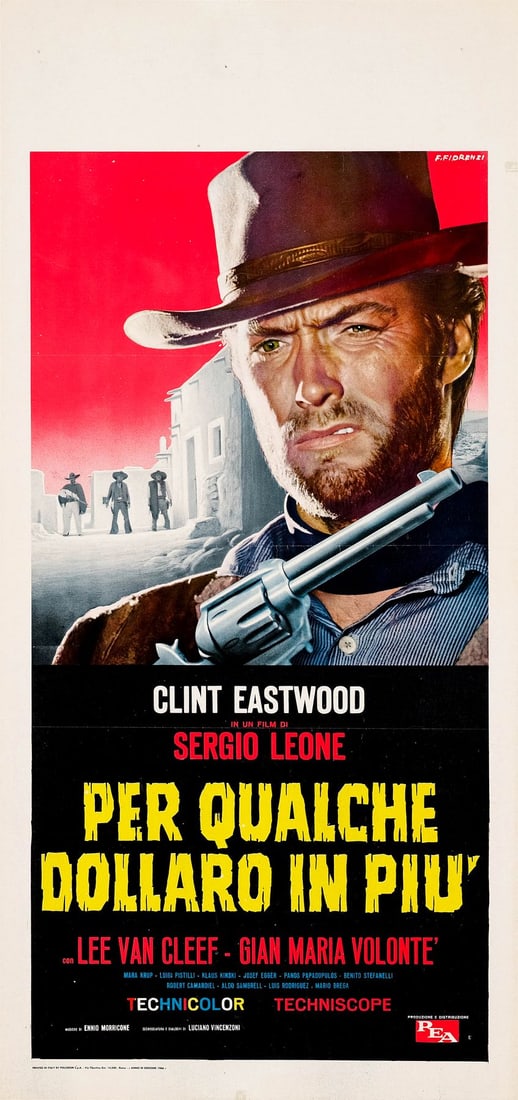 FOR A FEW DOLLARS MORE - Italian Locandina (13" x 27.5"); The Nicola Bais Collection;: FOR A FEW DOLLARS MORE Italian Locandina (13" x 27.5"); Country-of-Origin ; The Nicola Bais Collection Very Fine Folded PEA, 1965 This superb country-of-origin poster
