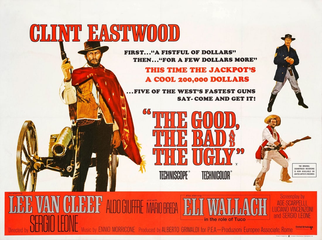 THE GOOD, THE BAD AND THE UGLY - British Quad (40" x 30"); Very Fine- on Linen (1 of 1)