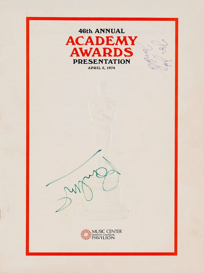 46TH ANNUAL ACADEMY AWARDS PRESENTATION - Softcover Program (9" x 12") Signed by Paul McCartney and: 46TH ANNUAL ACADEMY AWARDS PRESENTATION Softcover Program (9" x 12") Signed by Paul McCartney and Timothy Bottoms (JSA COA); Very Fine+ AMPAAS, 1974 The 46th Annual A