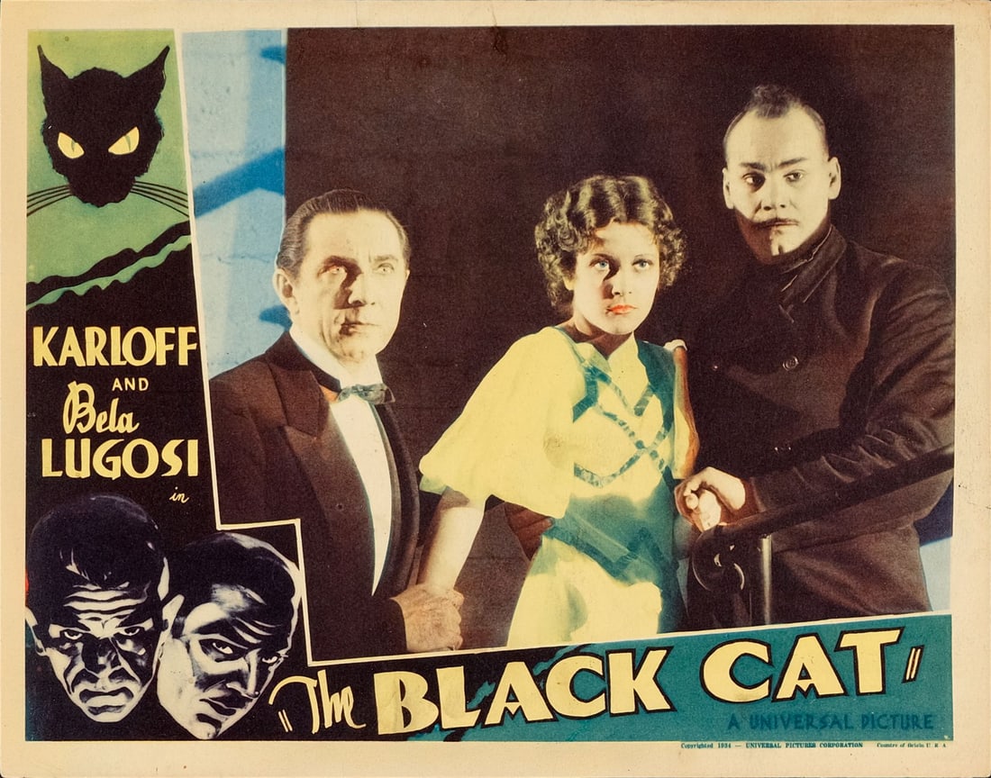 THE BLACK CAT - Lobby Card (11" x 14"); Very Fine- (1 of 1)
