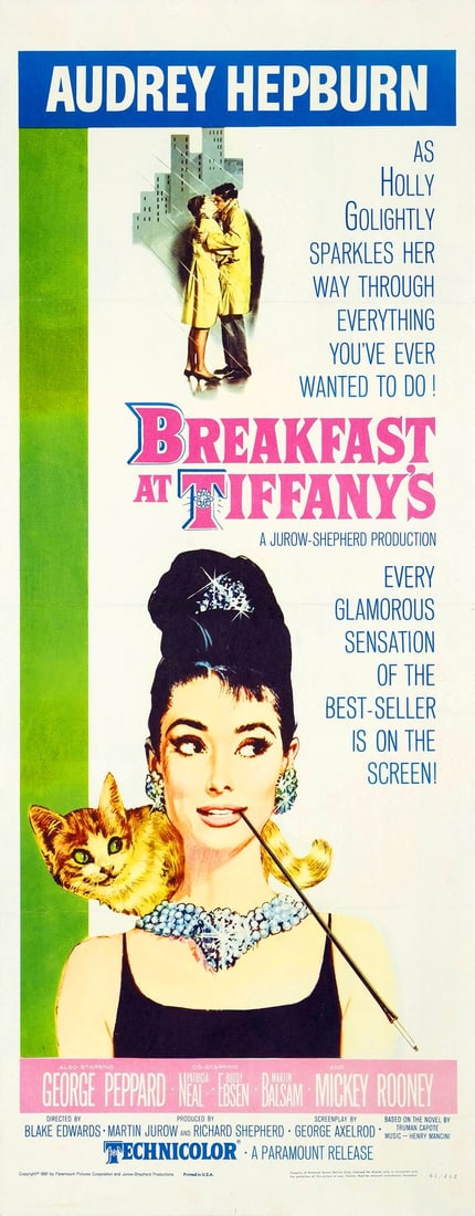 BREAKFAST AT TIFFANY'S - Insert (14" x 36"); Very Fine+ on Linen (1 of 1)