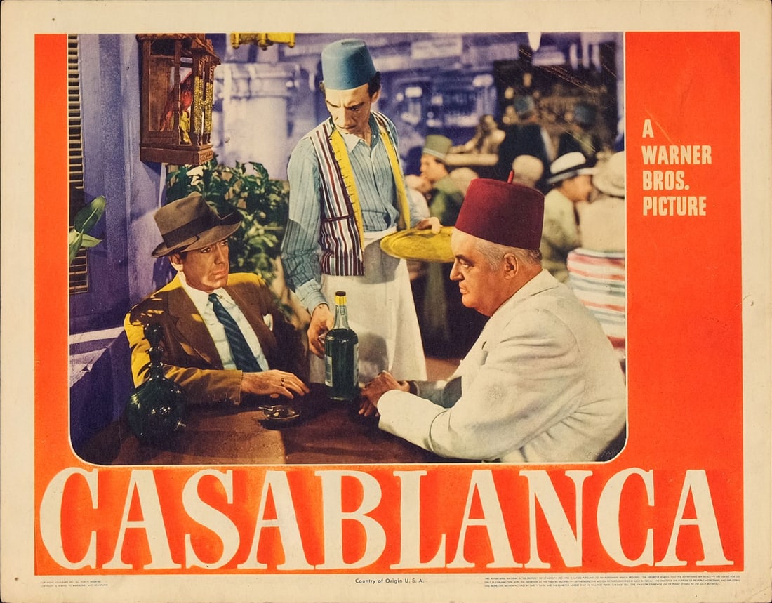 CASABLANCA - Lobby Card (11" x 14"); Very Fine- (1 of 1)