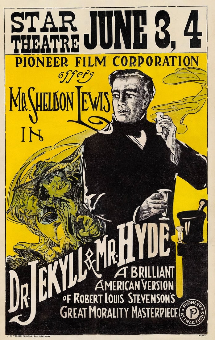 DR. JEKYLL AND MR. HYDE - Window Card (14" x 22"); Very Fine- on Cardstock (1 of 1)