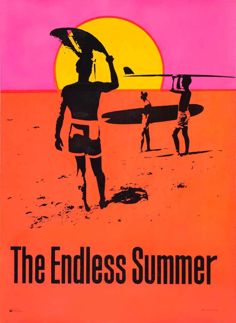 THE ENDLESS SUMMER - Full-Bleed Commercial Poster (29" x 40"); Day-Glo Style; Very Fine+ on Linen (1 of 1)
