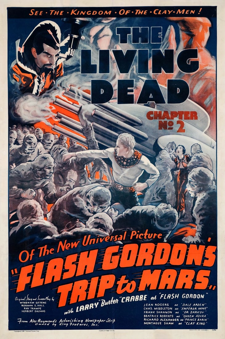 FLASH GORDON'S TRIP TO MARS - One Sheet (27.25" x 41"); Chapter No. 2: "The Living Dead"; Very Fine (1 of 1)