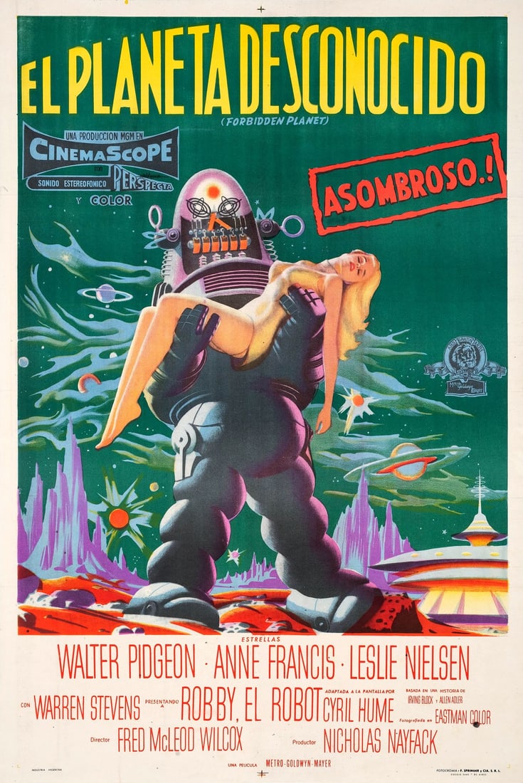 FORBIDDEN PLANET - Argentinian One Sheet (29" x 43.5"); Very Fine+ on Linen (1 of 1)