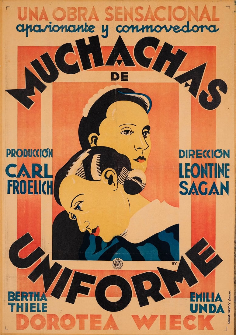 GIRLS IN UNIFORM - Spanish One Sheet (28" x 39.25"); Fine+ on Linen (1 of 1)