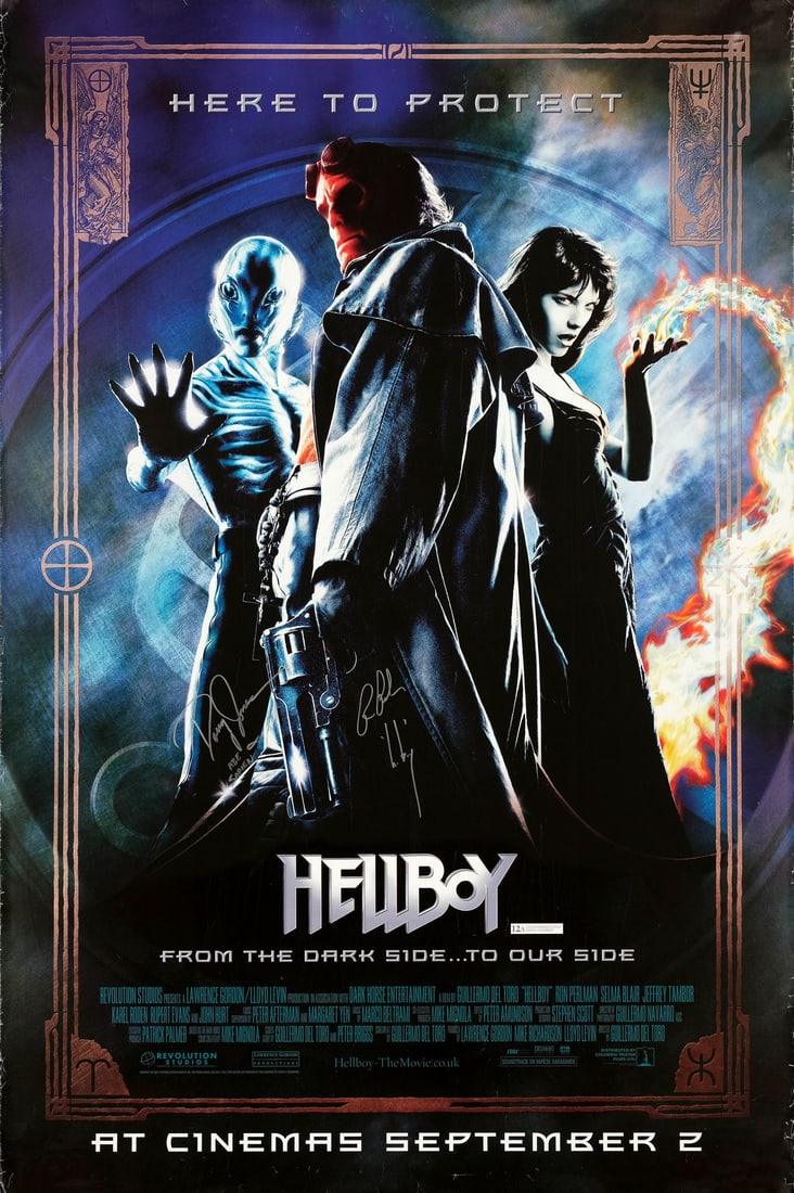 HELLBOY - British Bus Shelter Poster (47.25" x 70.75") Signed by Ron Perlman and Doug Jones (Grad (1 of 1)