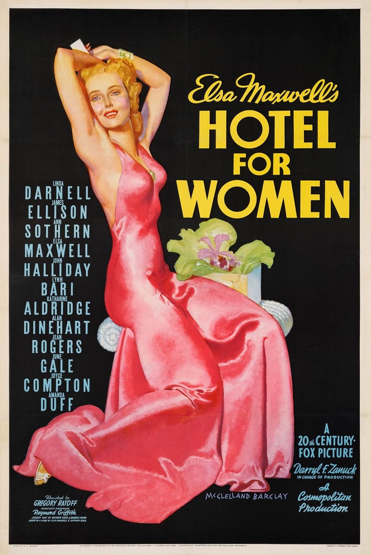 HOTEL FOR WOMEN - One Sheet (27" x 41"); Very Fine+ on Linen (1 of 1)
