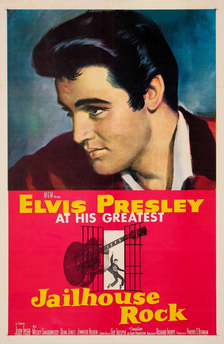 JAILHOUSE ROCK - One Sheet (27" x 41"); Very Fine+ on Linen (1 of 1)