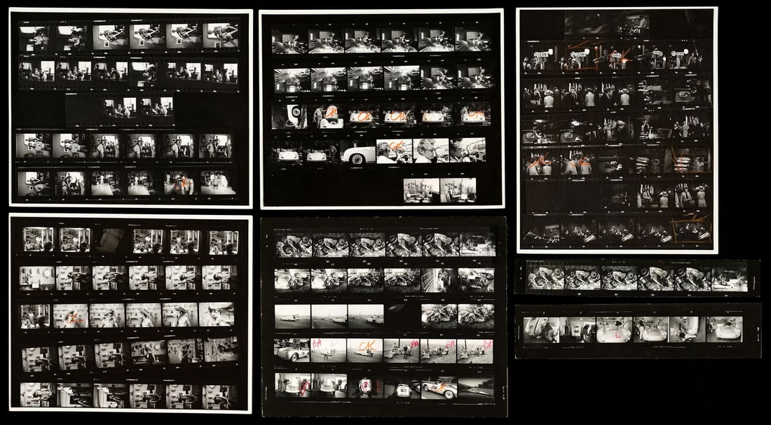 JAMES DEAN B&W CONTACT SHEETS BY SANFORD ROTH - Vintage Original B&W Single-Weight Glossy Contact (1 of 1)