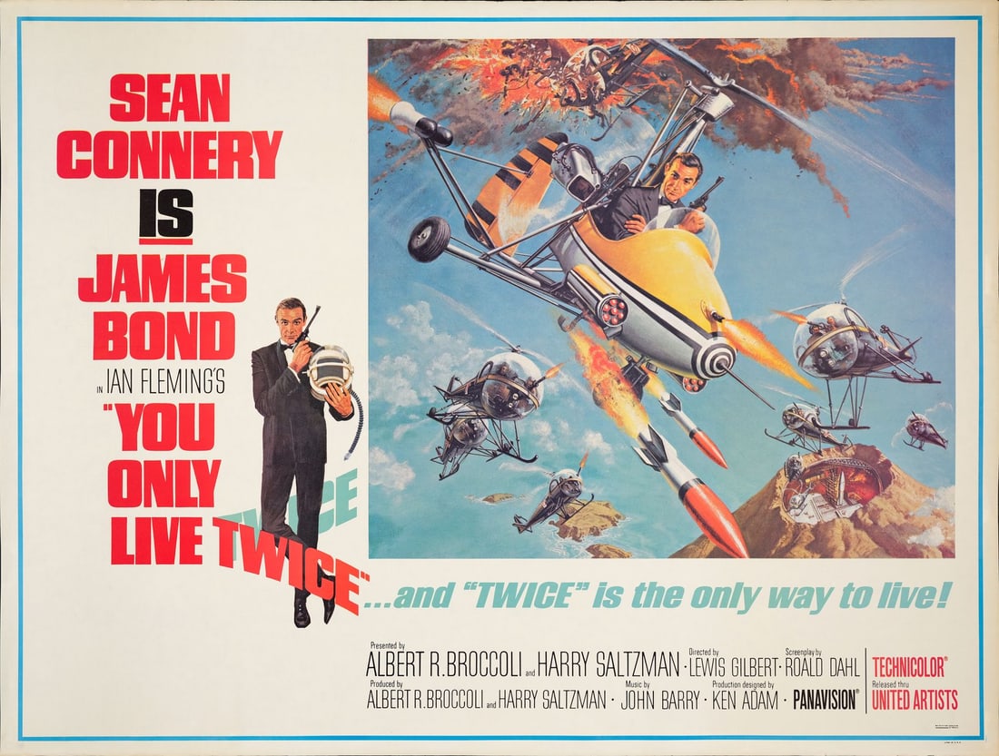JAMES BOND: YOU ONLY LIVE TWICE - Subway Poster (59.5" x 45"); Style B; Very Fine+ Rolled (1 of 1)