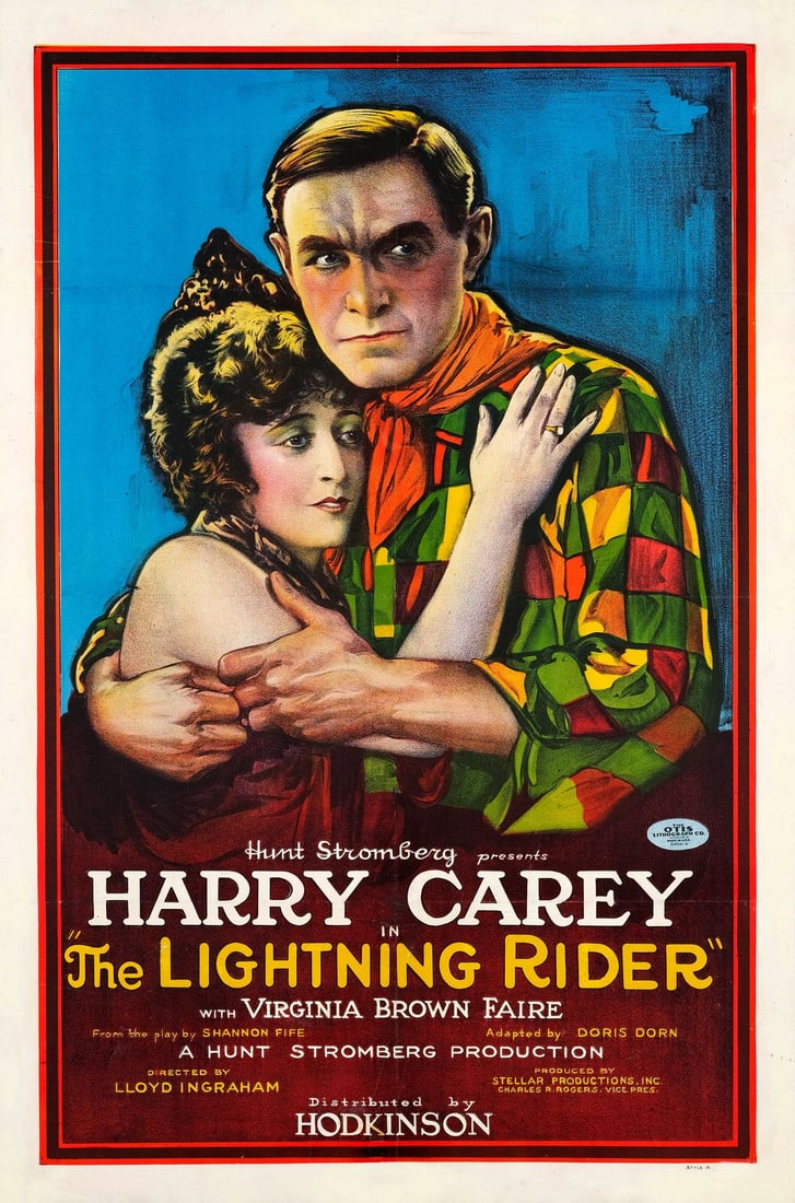 THE LIGHTNING RIDER - One Sheet (27" x 41"); Style A, Stone Lithograph; Fine+ on Linen (1 of 1)