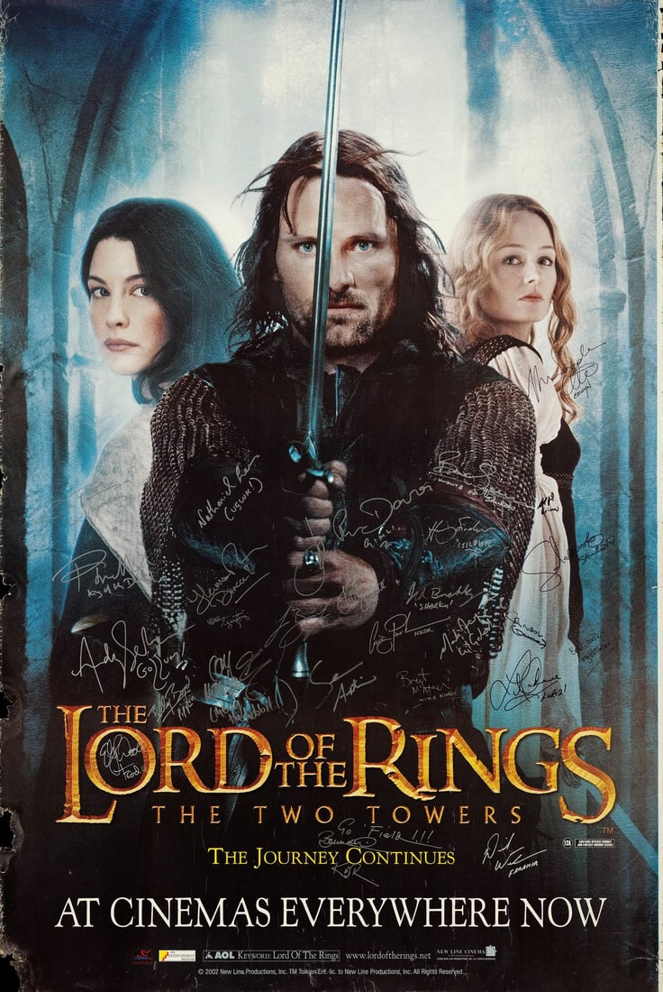 LORD OF THE RINGS, THE: THE TWO TOWERS - British Bus Shelter Poster (47.25" x 70.75") Signed by (1 of 1)