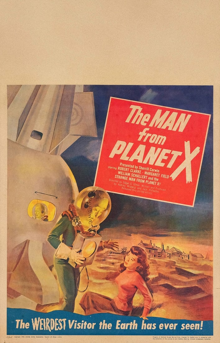 THE MAN FROM PLANET X - Window Card (14" x 22"); Fine+ on Paper (1 of 1)