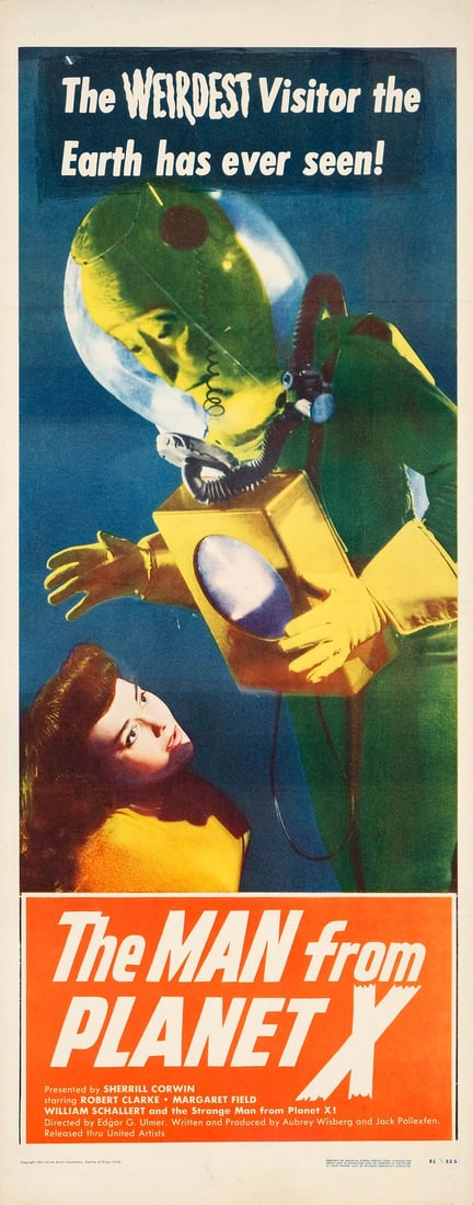 THE MAN FROM PLANET X - Insert (14" x 36"); Very Fine+ on Paper (1 of 1)