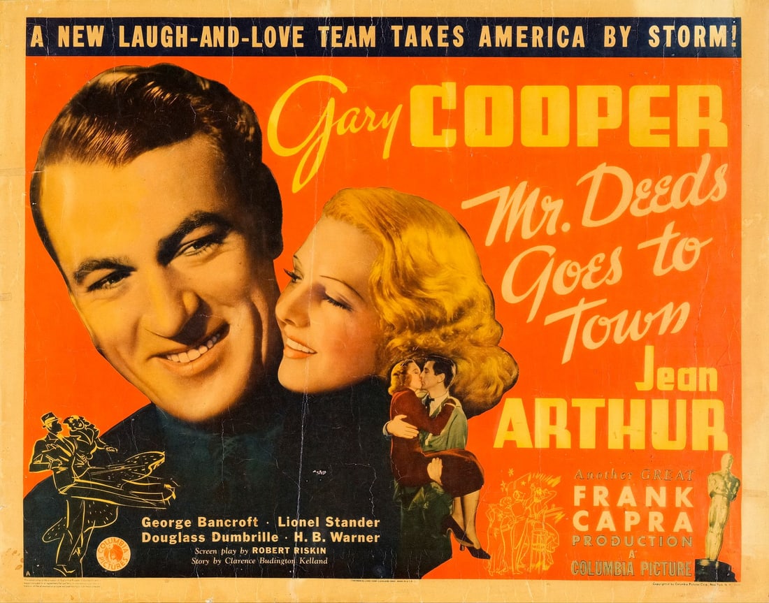 MR. DEEDS GOES TO TOWN - Half Sheet (21.5" x 27.25"); Style A; Fine on Linen (1 of 1)