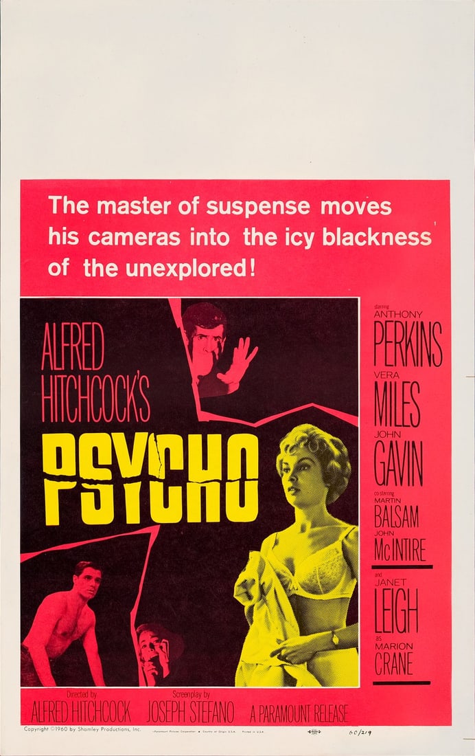PSYCHO - Window Card (14" x 22"); Very Fine- on Paper (1 of 1)