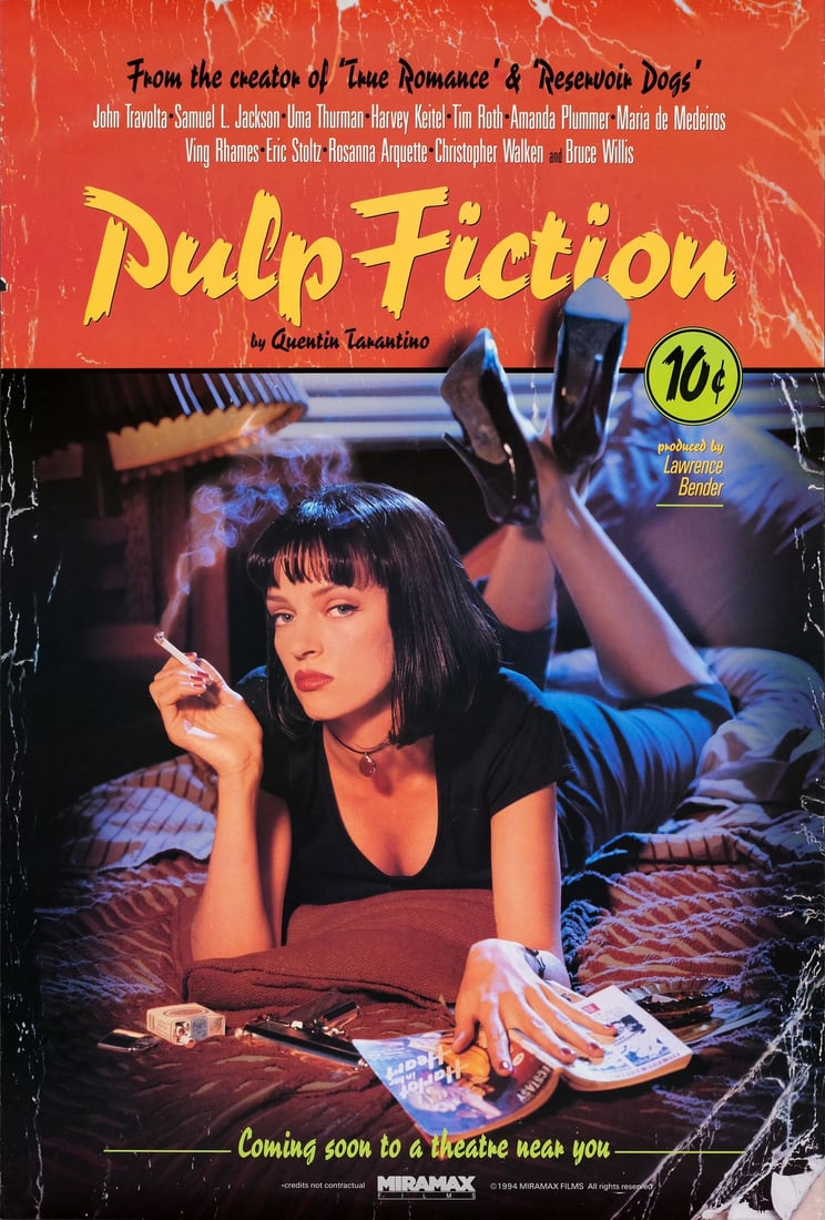 PULP FICTION - One Sheet (27" x 40"); Withdrawn "Lucky Strike" Advance Style; Very Fine+ Rolled (1 of 1)