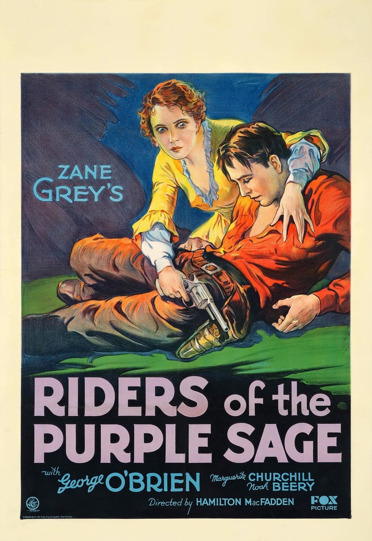 RIDERS OF THE PURPLE SAGE - One Sheet (28" x 41"); Stone Lithograph; Fine+ on Linen (1 of 1)