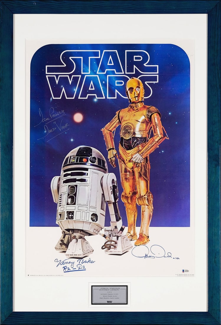 STAR WARS: A NEW HOPE - Commercial Personality Poster (20" x 30") Signed by Kenny Baker, Anthony (1 of 1)