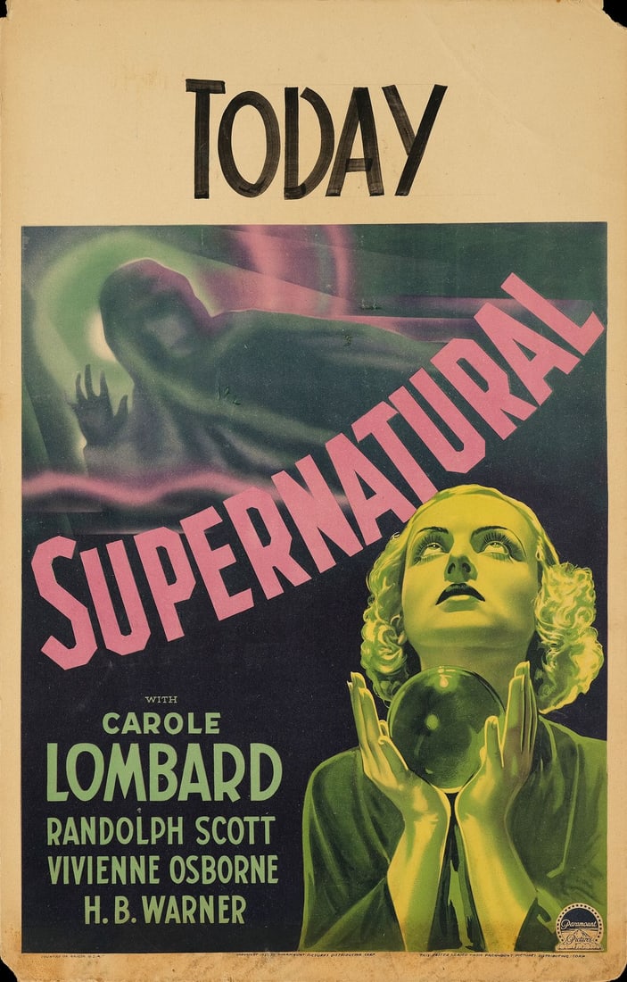 SUPERNATURAL - Window Card (14" x 22"); Stone Lithograph; Very Fine- (1 of 1)
