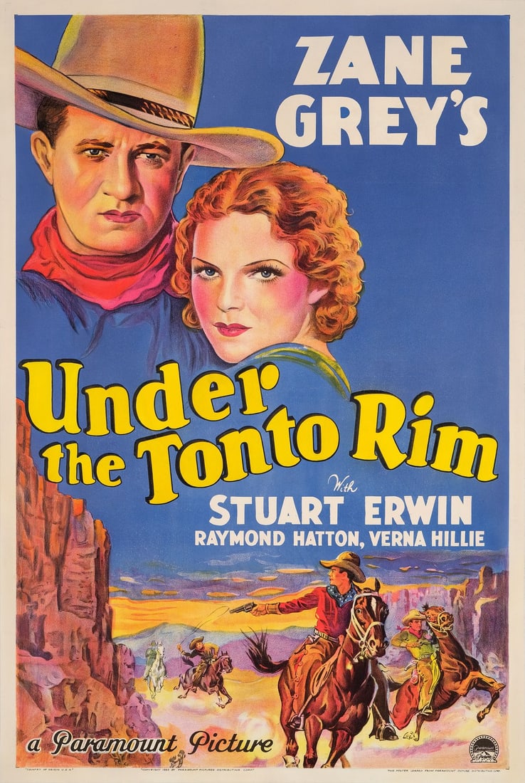 UNDER THE TONTO RIM - One Sheet (28" x 41"); Stone Lithograph; Fine+ on Linen (1 of 1)
