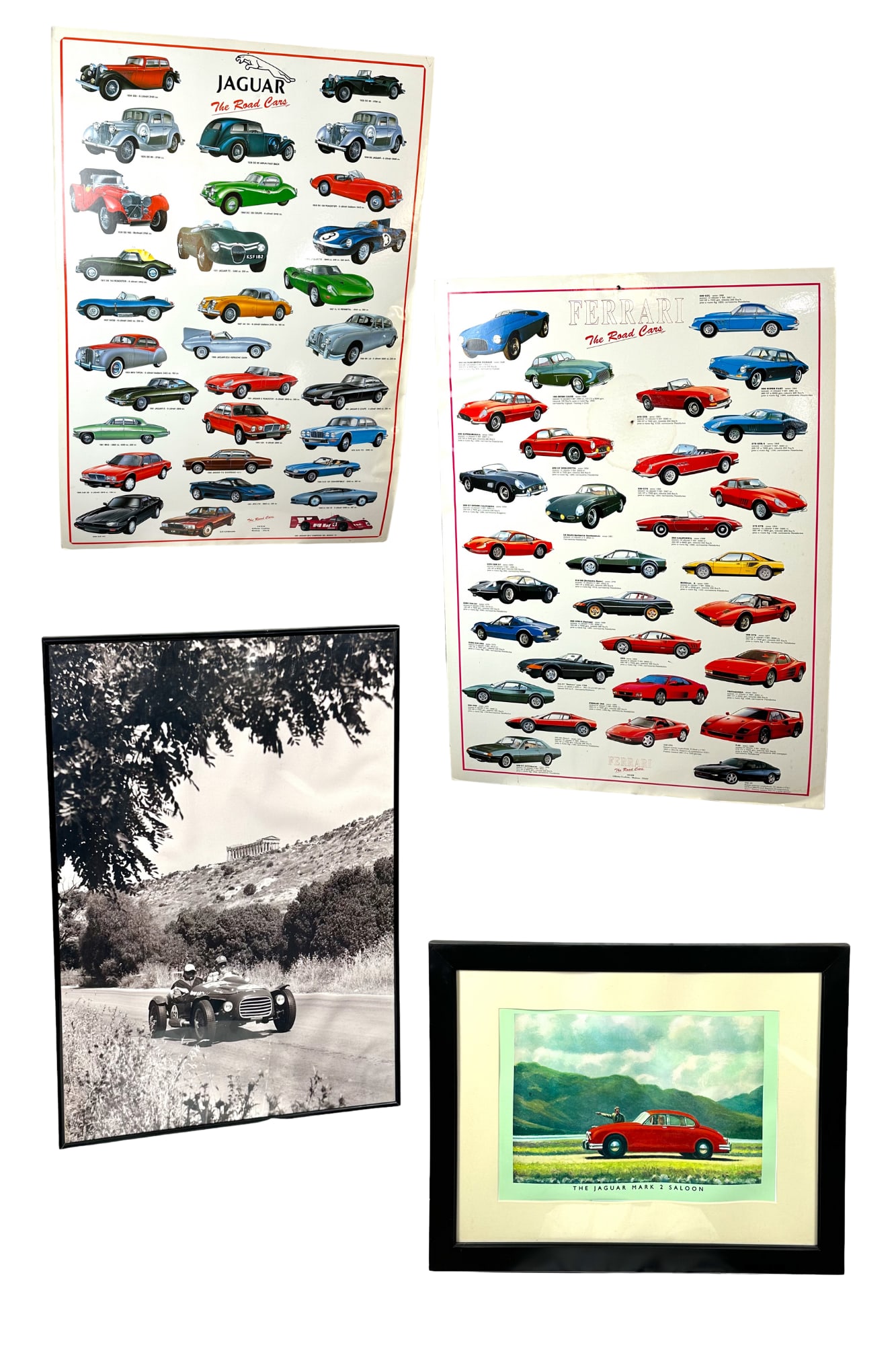 Assorted Vintage Jaguar  & Ferrari Posters (1 of 5)