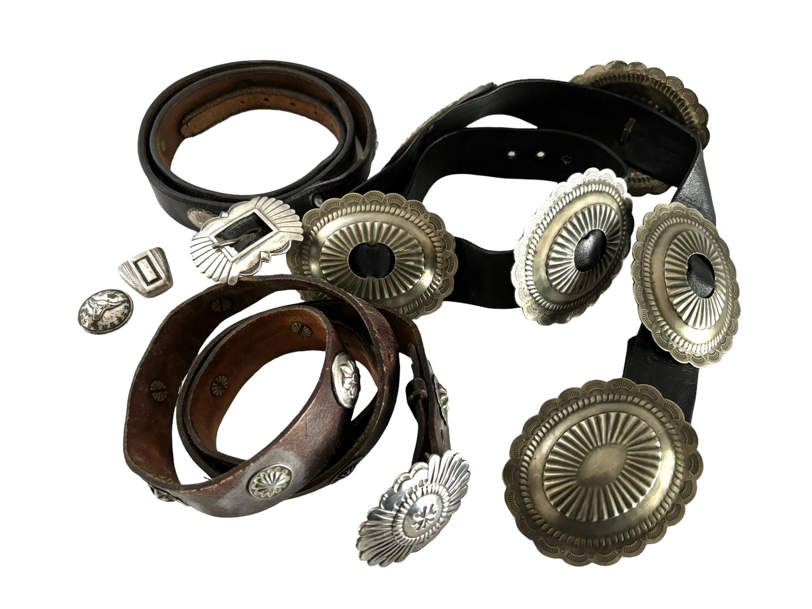 Assorted Concho Leather Belts (1 of 9)