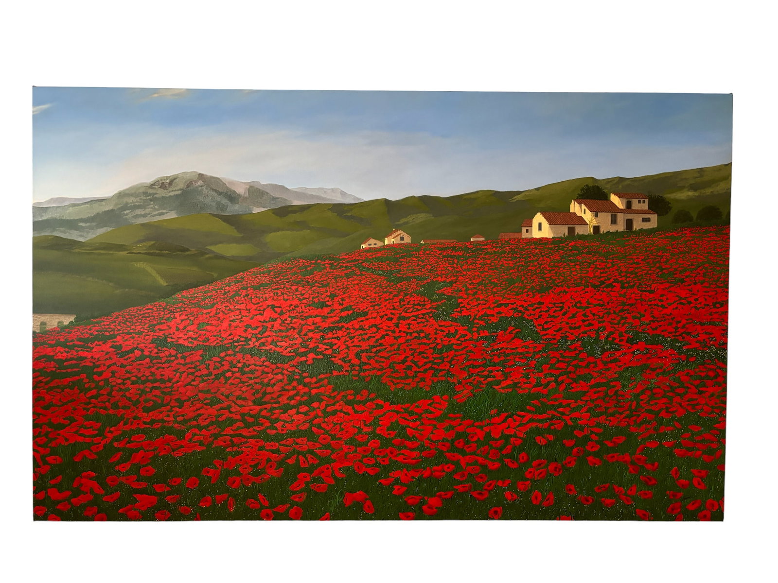 Abruzzo Poppies by Scott Lennox: Abruzzo Poppies; oil on canvas signed and dated, lower right corner The artist was contacted and quoted that $12,000 was the commission cost, which would be aligned with a current retail value. This w