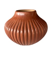 Laura Gachupin Redware Melon Jar