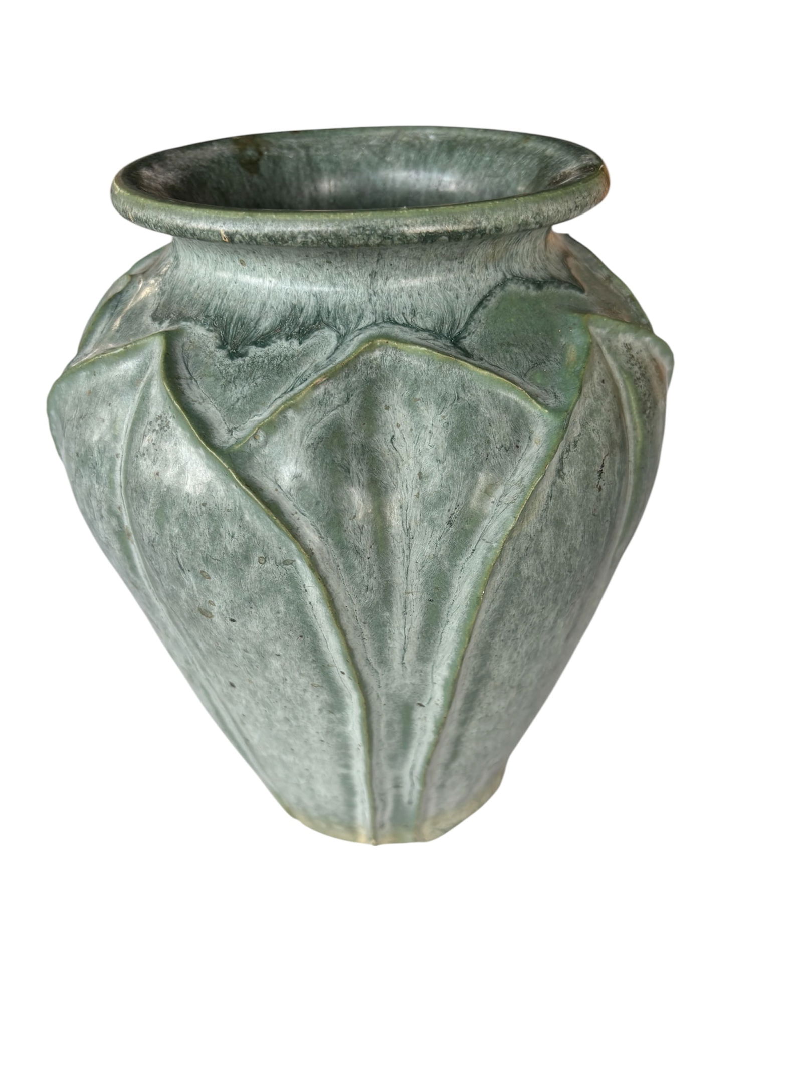 Fluted Edge Art Pottery Vase (1 of 8)