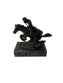 Reproduction of Frederic Remington "The Cheyenne" Miniature Bronze
