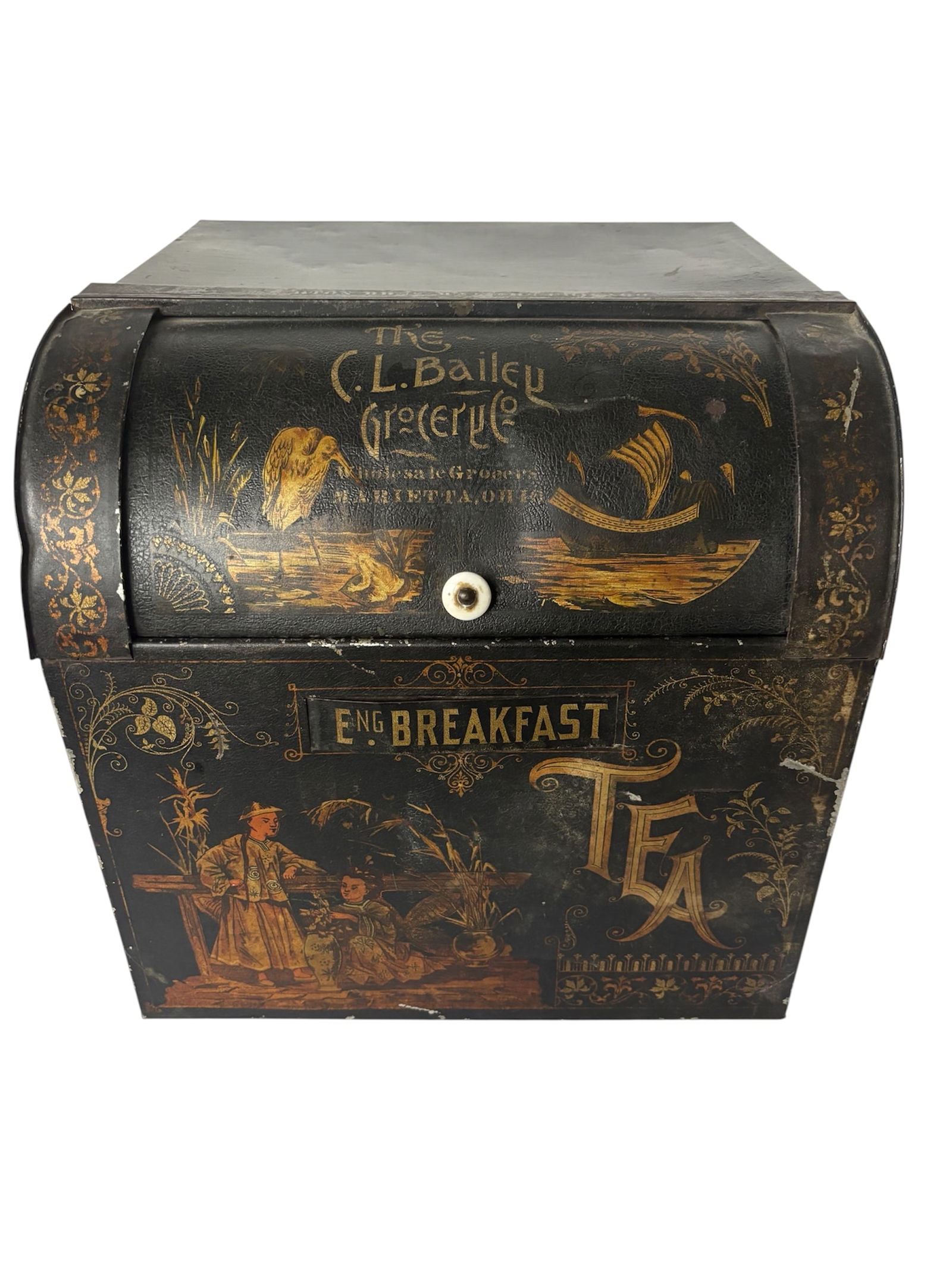 Antique C.L. Bailey & Co. English Breakfast Tea Tin (1 of 9)