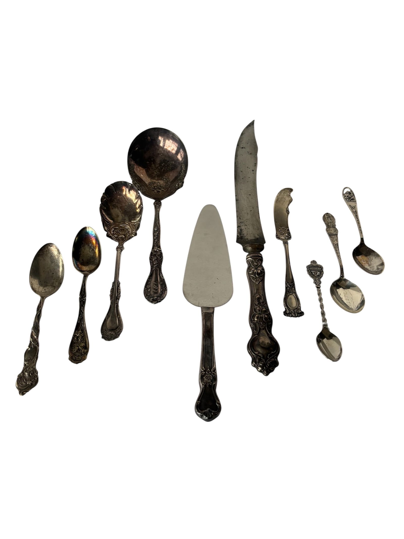 Assorted Sterling & Silver Plate Serving Flatware (1 of 9)