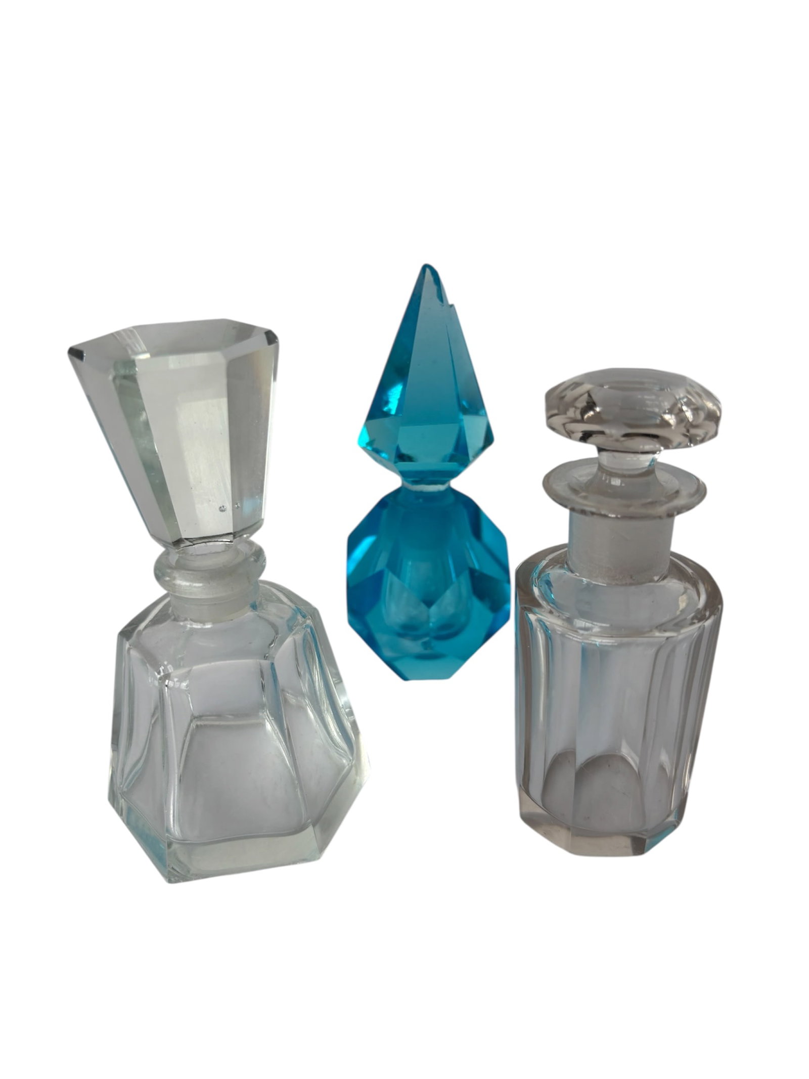 Collection of Crystal Faceted Perfume Bottles (1 of 8)