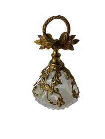 Antique Ormolu & Glass Perfume Bottle
