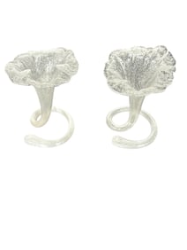 Murano Opaline Cornucopia Art Glass - Pair