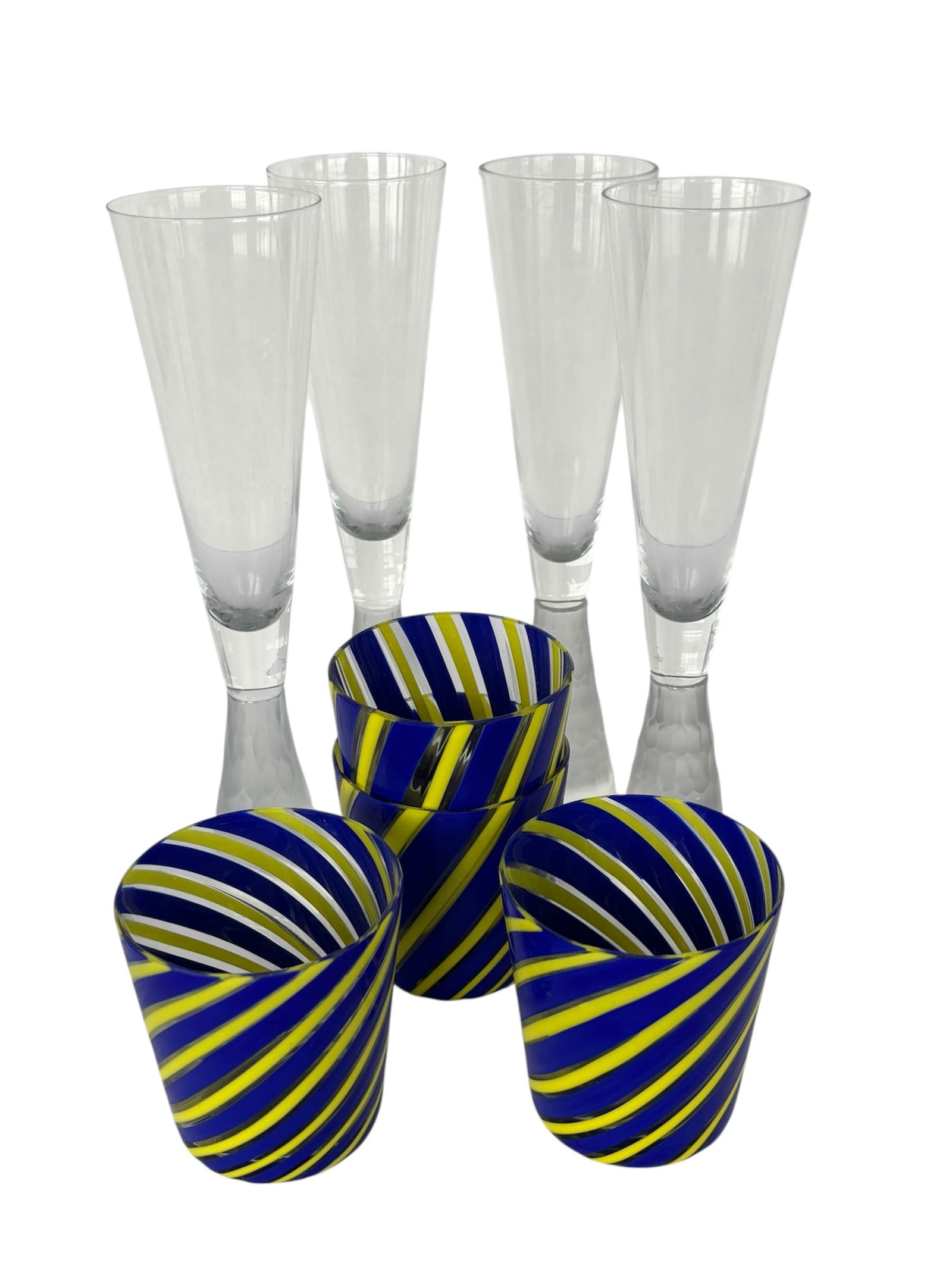 Artland Glass "Honeycomb" Champagne Flutes and More (1 of 8)